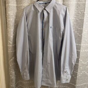 Men's ARIAT  Light Blue Button-Down Dress Shirt